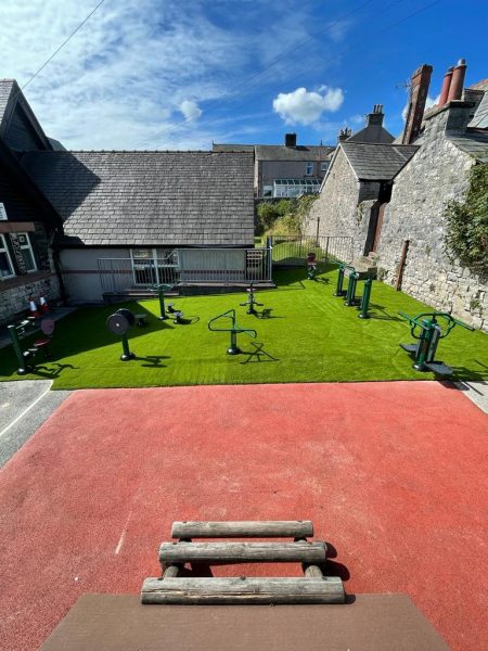 School gym equipment installation