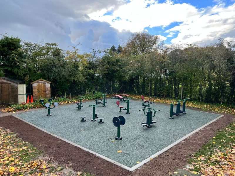 Child's gym equipment in a school playground